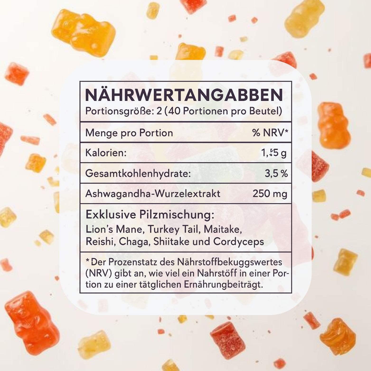 Funktionelle Bio Gummies mit Pilzen und Ashwagandha – BLOOMYSH