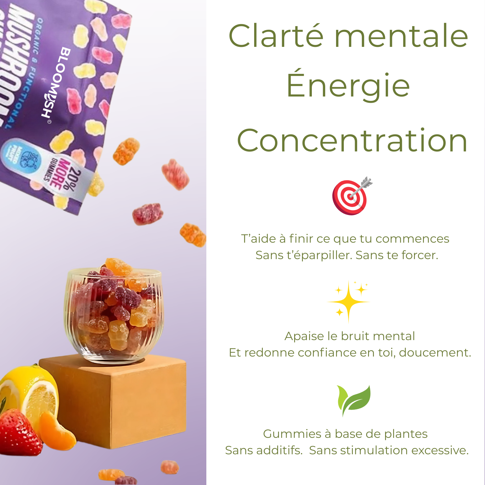 Gummies aux champignons adaptogènes et à l'ashwagandha – BLOOMYSH